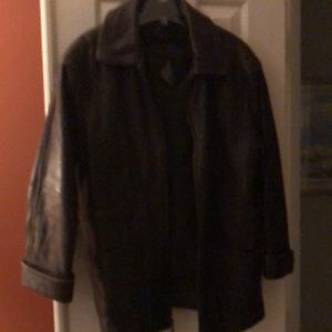 Leather coat - great condition.